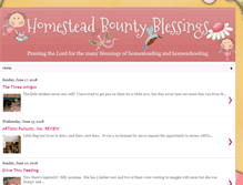 Tablet Screenshot of homesteadbountyblessings.com